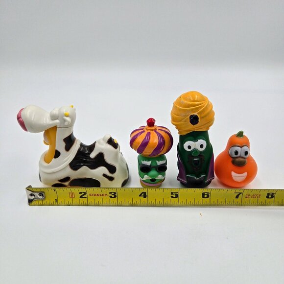 Veggie Tales Jimmy And Jerry The Gourd With Cow Costume Nativity Wise Men Christ - Picture 7 of 8